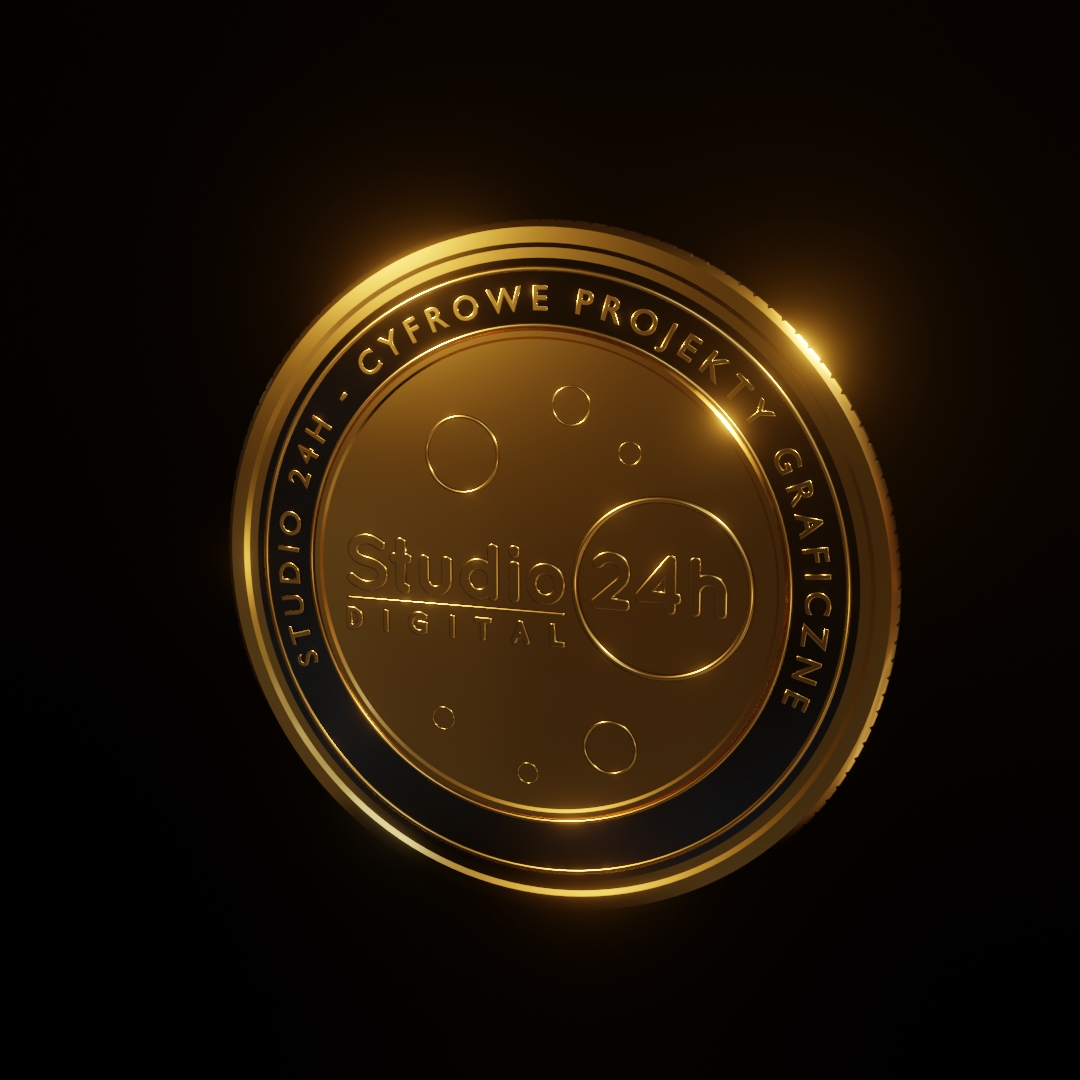 Projekt graficzny medalu studioi24h projekt 3d i animacja